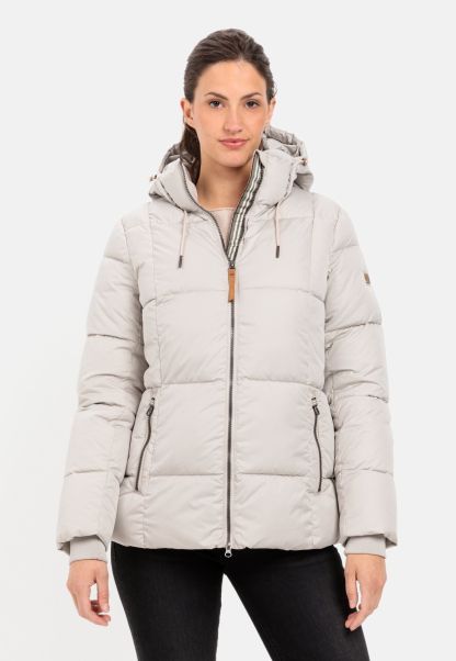 Creme Womenswear Sale Jackets & Vests Puffer Jacket With Hood Camel Active