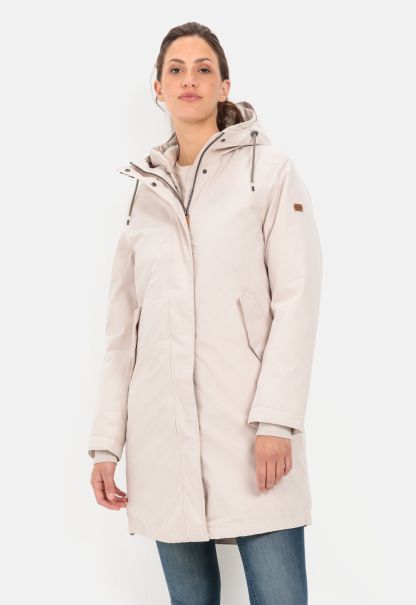 Almond Texxxactive® Functional Coat With Hood Trending Jackets & Vests Womenswear Camel Active