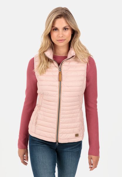 Premium Quilted Vest Made From 100% Recycled Material Camel Active Womenswear Jackets & Vests Rose