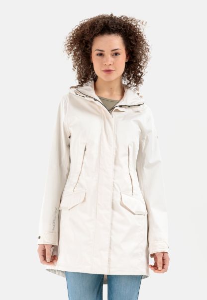 Texxxactive® Functional Parka In Organic Cotton Mix Womenswear Beige Simple Camel Active Jackets & Vests