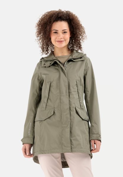 Womenswear Camel Active Texxxactive® Functional Parka In Organic Cotton Mix Jackets & Vests Personalized Khaki