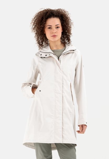Cream Jackets & Vests Price Slash Camel Active Womenswear Texxxactive® Parka In Loose Fit