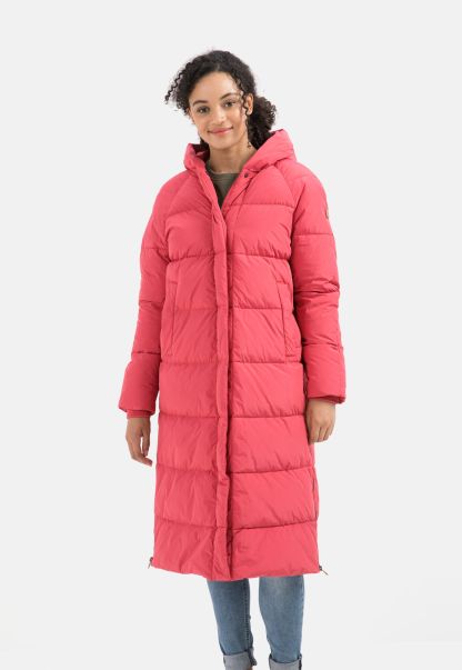 Recycled Polyester Quilted Coat Advanced Womenswear Camel Active Pink Jackets & Vests