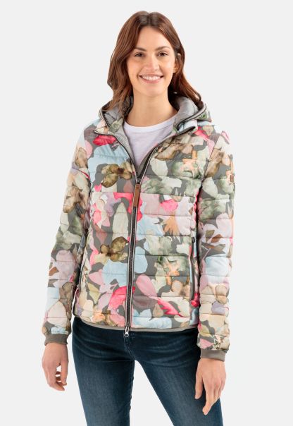 Jackets & Vests Quick Camel Active Quilted Jacket In Recycled Polyester Multicolour Womenswear