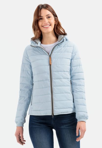 Jackets & Vests Womenswear Quilted Jacket In Recycled Polyester Camel Active Reliable Light Blue