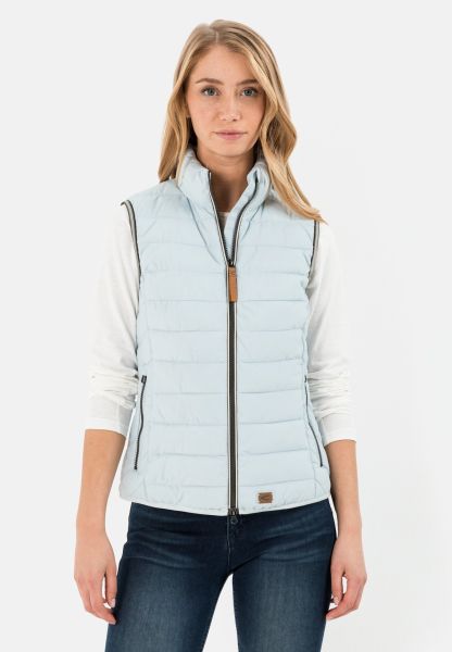 Jackets & Vests Camel Active Quilted Vest In Recycled Polyester Womenswear Light Blue Original