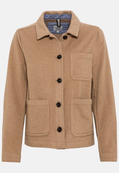 Jackets & Vests Top Camel Active Worker Jacket Made From A Wool Mix Womenswear Caramell