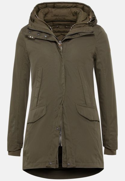 Jackets & Vests Texxxactive® Functional Coat Made From An Organic Cotton Mix Womenswear Elegant Khaki Camel Active