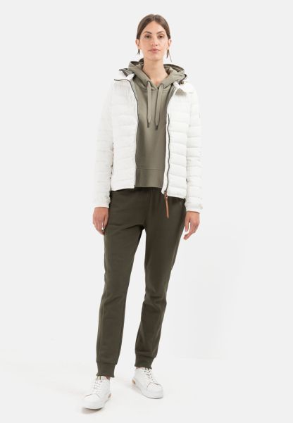 Cashback Jackets & Vests Camel Active Quilted Jacket Made From Recycled Polyester Womenswear White