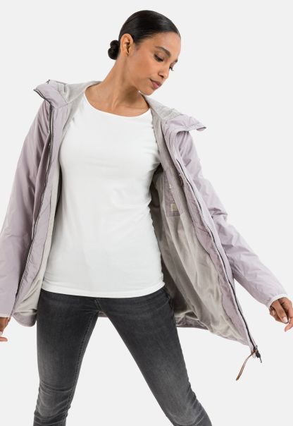 Long Windbreaker Made Of Recycled Polyester Womenswear Performance Camel Active Jackets & Vests Lilac
