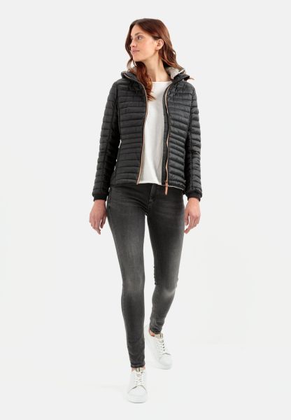 Jackets & Vests Functional Camel Active Womenswear Lightly Padded Quilted Jacket From Recycled Polyamide Black