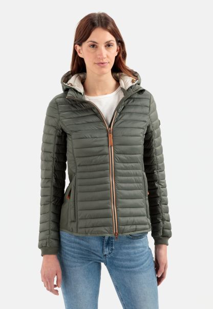 Lightly Padded Quilted Jacket From Recycled Polyamide Jackets & Vests Camel Active Khaki Womenswear Lowest Price Guarantee