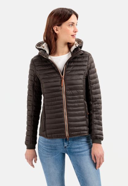 Womenswear Lightly Padded Quilted Jacket From Recycled Polyamide Brown Robust Jackets & Vests Camel Active