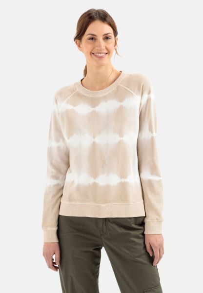 Sweatshirts & Hoodies Intuitive Beige Sweatshirt With Tie Dye Effect Camel Active Womenswear