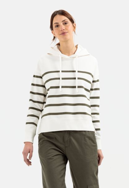 Camel Active Olive Sweatshirts & Hoodies Sweathoodie In Cotton Womenswear Exclusive