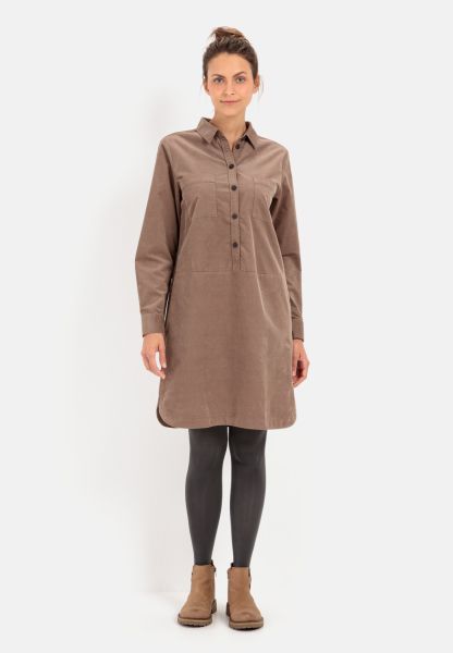 Dresses & Jumpsuits Shirt Dress With Long Sleeves Camel Active Efficient Brown Womenswear