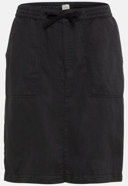 Dresses & Jumpsuits Womenswear Summery Skirt From A Linen Mix Camel Active Outlet Black