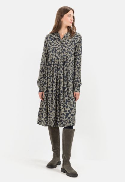 Camel Active Womenswear Olive Dresses & Jumpsuits Blouse Dress With Floral Print Exceptional