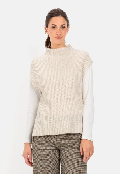 Rapid Womenswear Almond Camel Active Knitted Jumper With Turtleneck Pullover & Cardigans