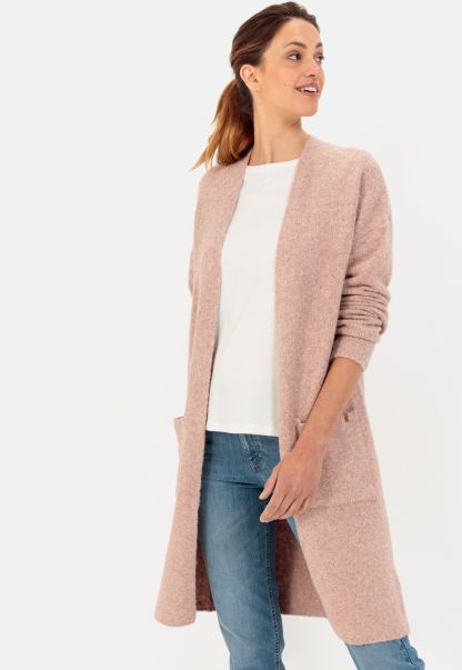 Camel Active Knitted Cardigan Made From Recycled Polyester Aesthetic Womenswear Pullover & Cardigans Rose