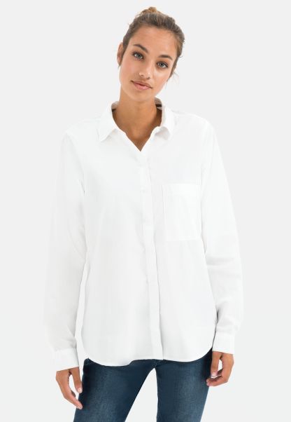 Organic Cotton Shirt Reliable Blouses Camel Active Womenswear White