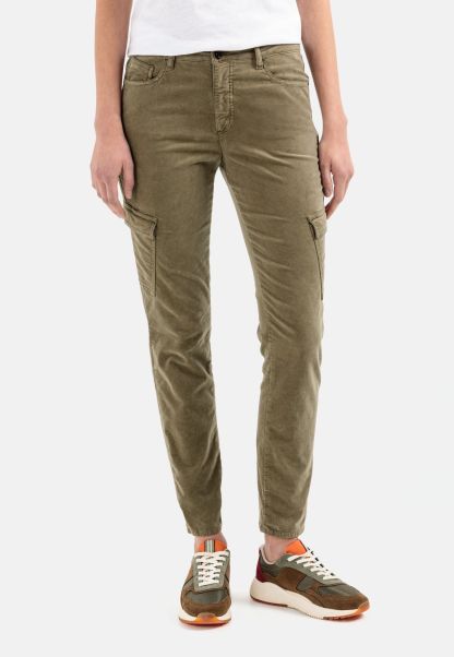 High Quality Olive Slim Fit Cargo Trousers Trousers Camel Active Womenswear