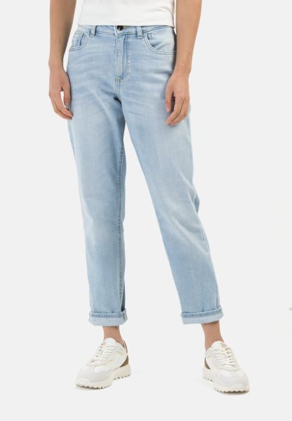 Organic Cotton Jeans Rebate Trousers Womenswear Camel Active Light Blue