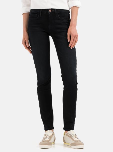 User-Friendly Dark Blue Trousers Camel Active Slim Fit Jeans Womenswear