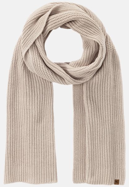 Scarves & Shawls Beige Soft Scarf  In Pure Cotton Womenswear Convenient Camel Active