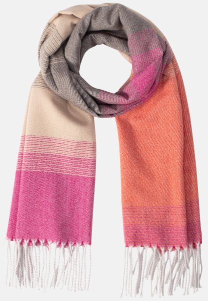 Scarves & Shawls Pink-Red Secure Camel Active Womenswear Soft Webschal With Checkered Pattern