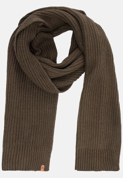 Scarves & Shawls Olive Knitted Scarf With Cashmere Content Womenswear Review Camel Active