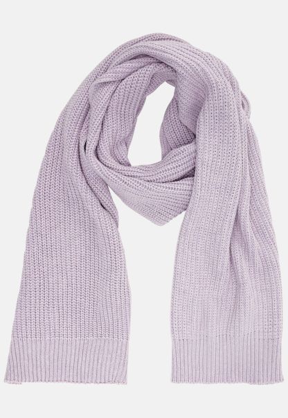 Womenswear Knitted Scarf With Cashmere Content Camel Active Plush Scarves & Shawls Purple