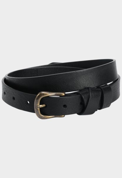 Black Belt Made Of High Quality Leather Camel Active Belts Coupon Womenswear