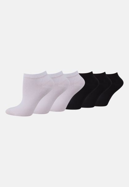 Womenswear Compact Socks Camel Active Multicoloured Sneaker Socks In A 6 Pack