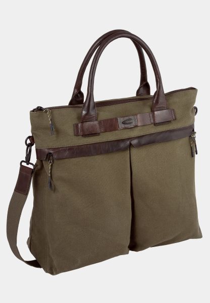 Bags & Backpacks Herritage Look Canvas And Leather Shoulder Bag Lewis Khaki Womenswear Camel Active Sustainable