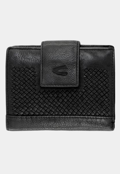 Easy Flap Wallet Made From Genius Leather Womenswear Camel Active Black Wallets & Cases