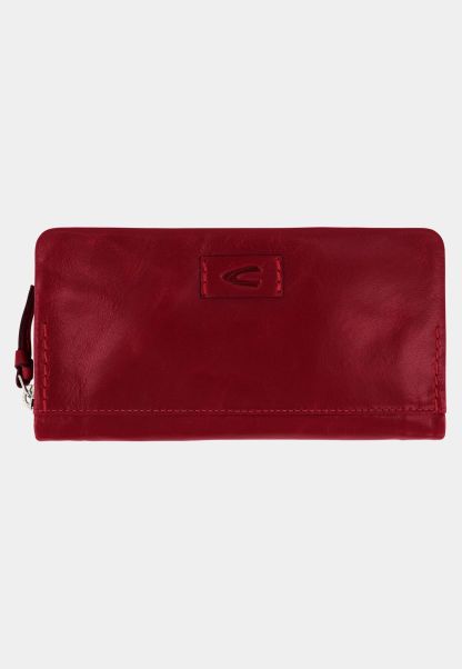 Wallets & Cases Red Long Zip Wallet With Rfid Safe Womenswear Camel Active Efficient