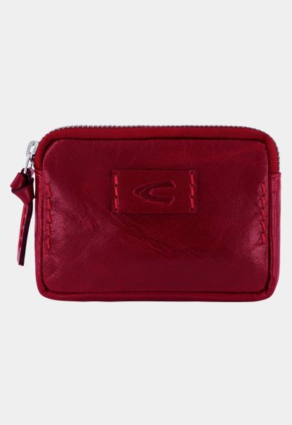 Red Key Case Made From Genuine Leather Practical Wallets & Cases Camel Active Womenswear