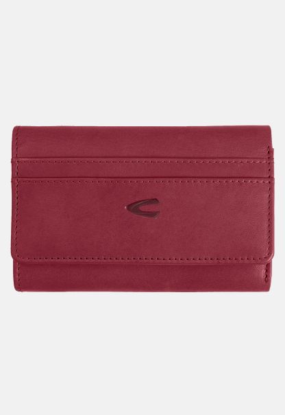 Leather Wallet Camel Active Red Practical Wallets & Cases Womenswear