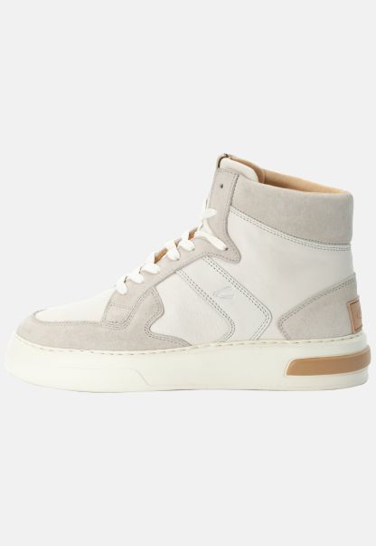 High-Top Sneaker Lead White Womenswear Tailor-Made Camel Active Sneaker