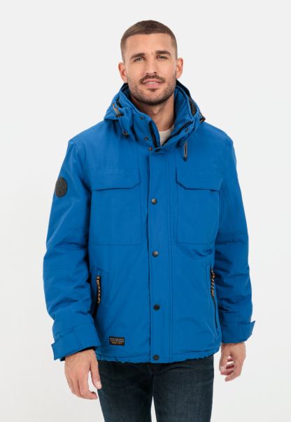 Jackets & Vests Camel Active Texxxactive® Functional Jacket With Detachable Hood Steel Blue Menswear Superior