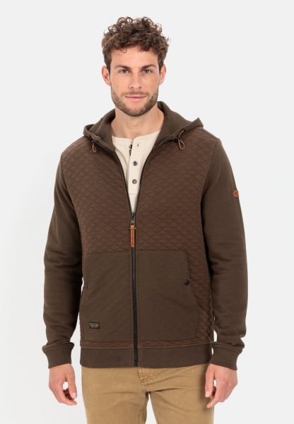 Camel Active Cutting-Edge Brown Menswear Jackets & Vests Quilted Sweat Jacket With Hood