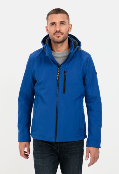 Menswear Cheap Blue Jackets & Vests Softshell Jacket With Detachable Hood Camel Active