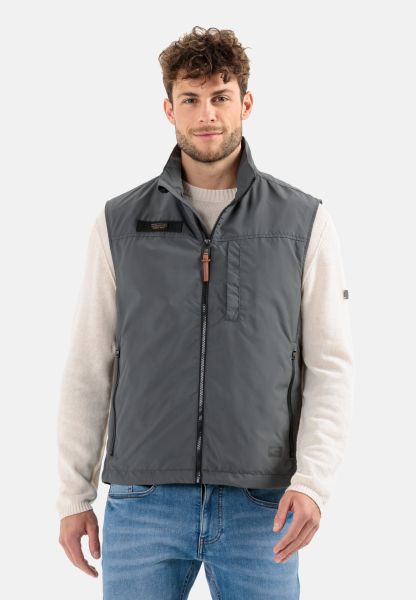 Jackets & Vests Waistcoat Made From Recycled Polyester Discount Menswear Grey Camel Active