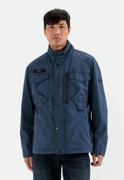 Jackets & Vests Camel Active Shop Light Blouson With Stand-Up Collar Dark Blue Menswear