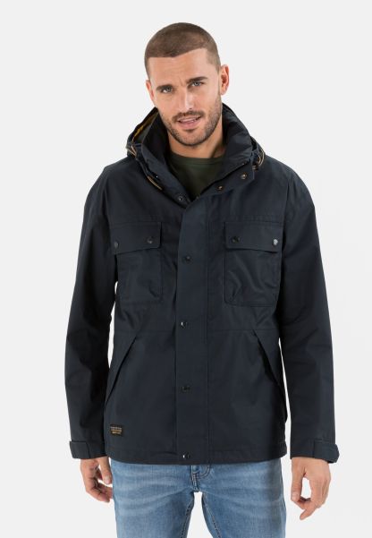 Camel Active Menswear Jackets & Vests Free Darkblue Texxxactive® Functional Jacket With Hood