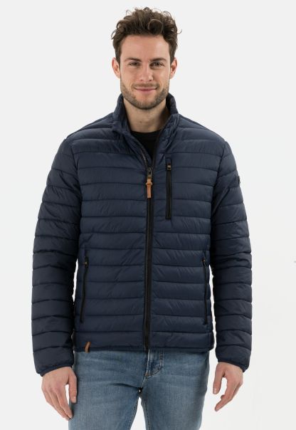 Camel Active Downfree Quilted Jacket From Recycled Polyester Jackets & Vests Dark Blue Menswear Trendy