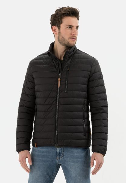 Jackets & Vests Closeout Camel Active Black Downfree Quilted Jacket From Recycled Polyester Menswear