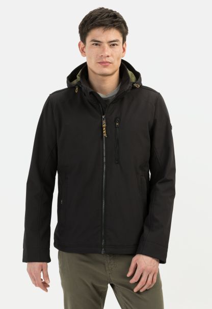 Camel Active Softshell Jacket With Detachable Hood Buy Menswear Jackets & Vests Black