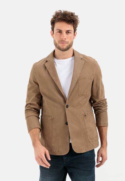 Buy Menswear Blazer & Waistcoats Camel Active Brown Casual Jacket With 2-Way Stretch